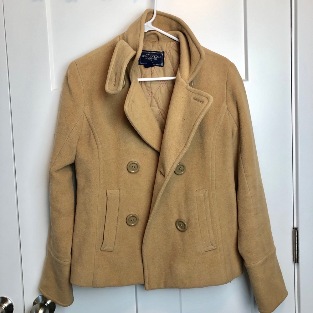 Tan Peacoat from American Eagle